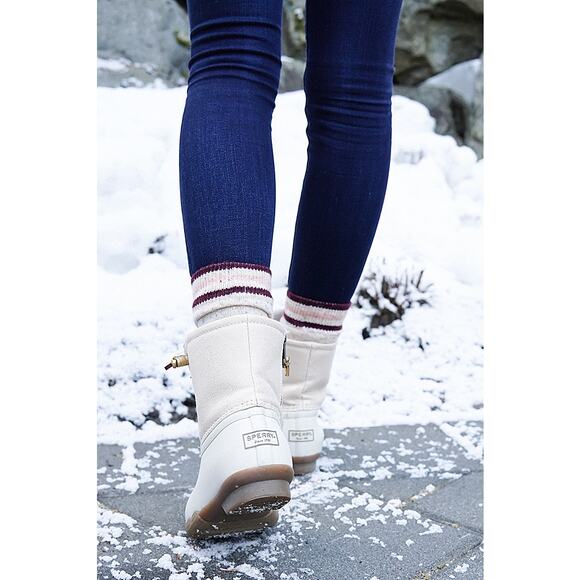 Sperry Saltwater Quilt Duck Boots Ivory - Women’s Size 9.5 NIB - Picture 6 of 8